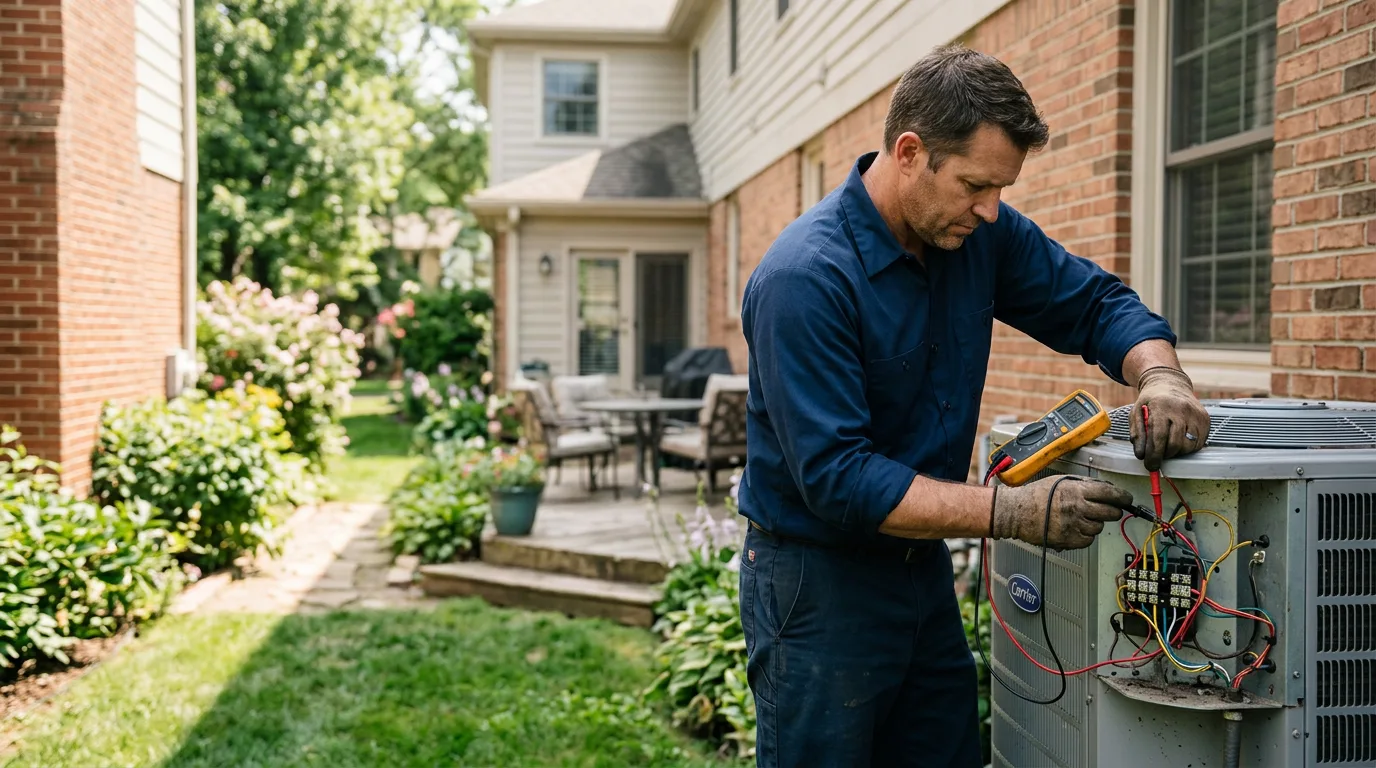 HVAC technician working near Whitesboro, OK